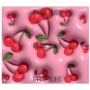 Unbranded 20oz Sublimation Tumbler Wrap Puff Cherries Ready To Press Transfer