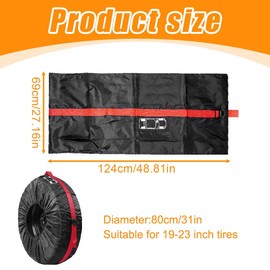 EIH1 Protective Covers for Tyres, Waterproof, Dustproof, Car Tyre Protection Cover, Clean Transport and Storage for Car, SUV, Motorhome, L, yellow