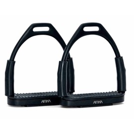 AMKA Stirrups with Joint Black Safety Stirrups in 10, 12 and 13 cm Tread Width