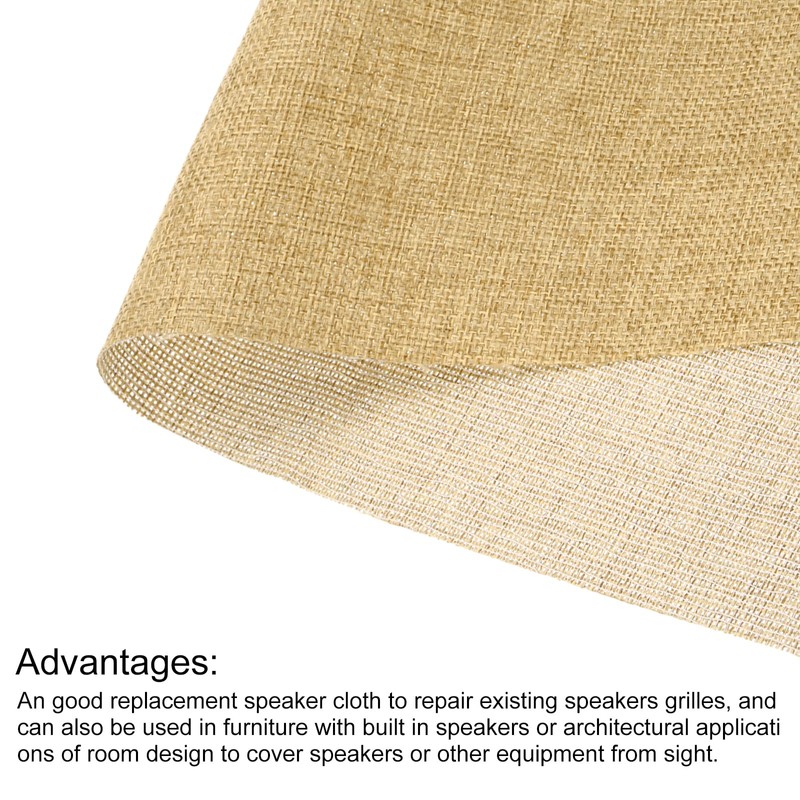 sourcing map Camel Speaker Mesh Grill Cloth (not Cane Webbing)