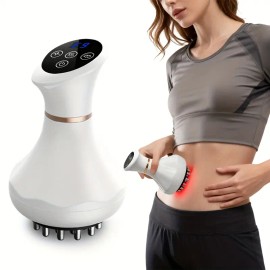 Mini Portable Electric Meridian Massage Brush, Handheld Vibration Body Massager Device, Full Body Relaxation Tool for Spa, Travel & Home Use