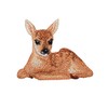 Natural Fawn - Deer - Laying Down - Embroidered Iron
