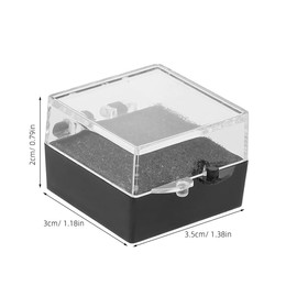DEARMAMY 15pcs Specimen Display Box Badge Case Pin Batch Display Case Brooch Storage Holder Badge Display Case Container Display Badge Brooch Case Acrylic Black