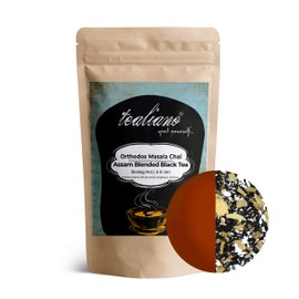 Spice Masala Chai Tea | Strong & Spicy | Blend of Black Tea, Cinnamon, Cloves, Cardamom, Ginger & Black Pepper | HERBAL INGREDIENTS, No Added Flavoring | Orthodox Assam Indian Tea (50gram/ 1.8 oz)