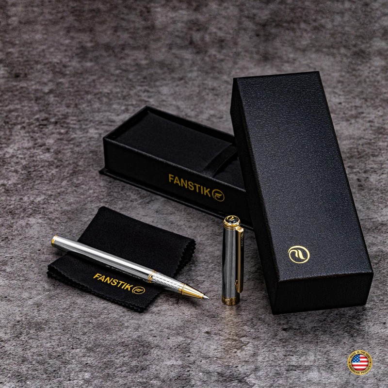 FANSTIK, Luxury Silver & Gold Rollerball pens (MADE IN USA)