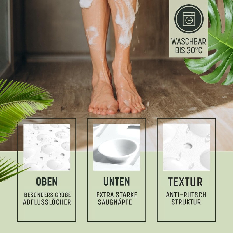 SilverRack DermaSensitive Bath Mat, 100% BPA Free