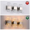 MELUCEE 3-Light Brushed Nickel Vanity Light Bar LED Bathroom Lighting