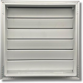 Byson 8"x 8" Gravity Grille Anodized Aluminium Gravity Shutter Louvre Grill Ventilation for Walls and Crawl Space Light Silver