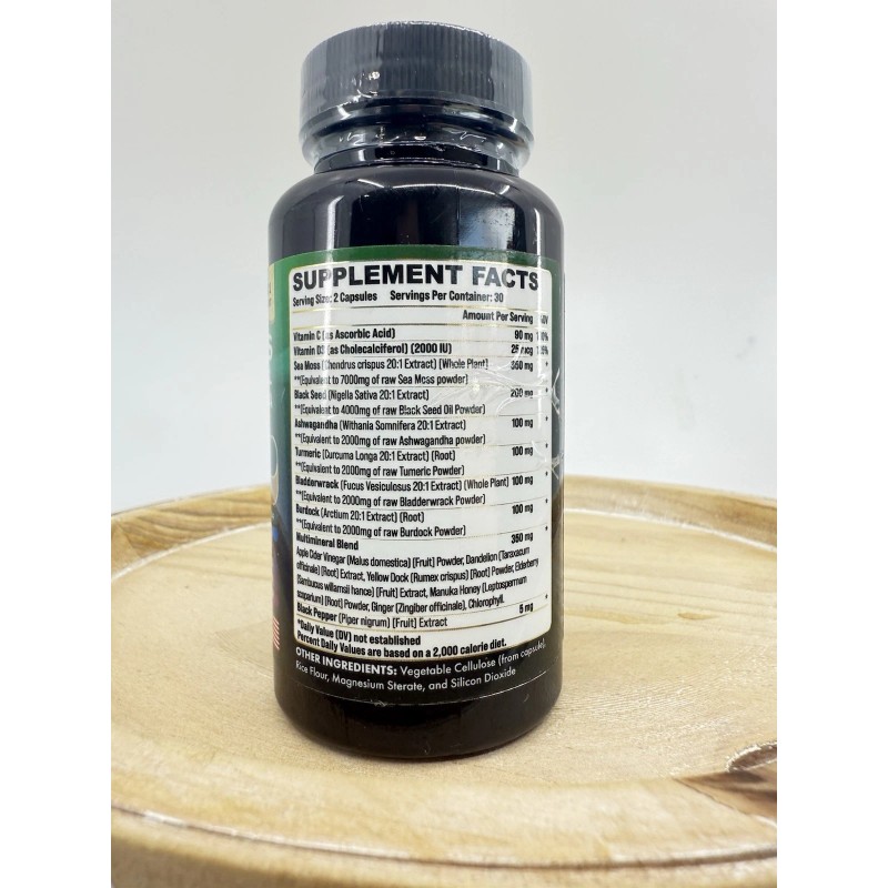 Zoyava Sea Moss, Black Seed Oil, Ashwagandha & Ginger All-in-1