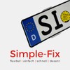 Kennzeichenhalter Simple-FIX transparent durchsichtig | Rahmenlose Kfz Nummernschildhalter für 2