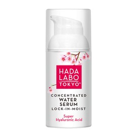 Hada Labo Tokyo White Concentrated Water Lock-in-Moist Serum 30 ml, Hyaluronic Serum Face with Glycerin, Squalane and Hyaluronic Acid, Moisturising