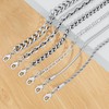 6PCS Stainless Steel Bracelets for Men Women, Silver Cuban Link