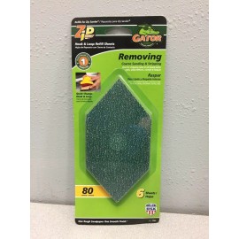 Gator 7202 Zip Sander 6 in. L x 3 in W 80 Grit Aluminum Oxide Sanding Sheet 6 pk