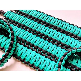 Happy Jeepinit Paracord Grab Handles for Wrangler JK 2007-2017, Many Colors, Set of 4 Handles (Seafoam)