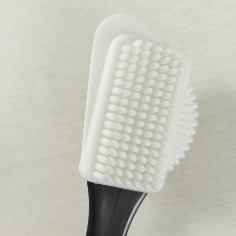 ANCLLO 4 Sideds Suede Multifunctional Nubuck Brass and Nylon Bristle