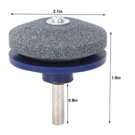 CYSFETENA 5.3 X 4.8cm / 2.1 X 1.9inch Lawnmower Blade Sharpener,1PCS Blue Manual Mower Sharpener,High Hardness Lawn Mower Blade Sharpening Stones for Lawn Mowers and Drills
