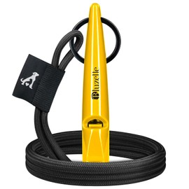 bluzelle Recall 5800 Professional Dog Whistle with Strap for Dog Training, Whistle Made of BPA-Free Plastic, Adjustable Polyester Neck Strap, Standardised Frequency 5800 Hz, Dog Recall, Colour: Yellow