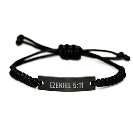 Ezekiel 5 11 Bracelet Ezekiel 5:11 Gifts Bible Verse Scripture Stainless Steel Bracelet