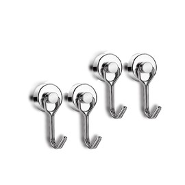 Magnetic Hook Power Neodymium Magnet, Stainless Steel, Rust Resistant, Vertical Load Capacity: 22.0 lbs (10 kg), Diameter 0.8 inches (20 mm), Rust Resistant, For Refrigerators, Entryways, Key Holder