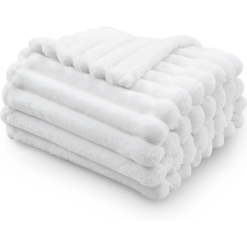 Wajade Fluffy Fleece Blanket Faux Fur Bed Throw Super Soft
