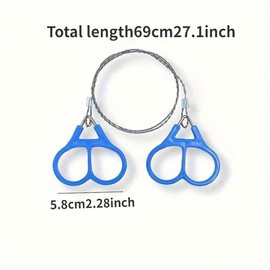 Stainless Steel Wire Saw, Compact Stainless Steel Wire Saw, Essential Outdoor Camping Gear for Wood Cutting, Emergency Survival, Trekking