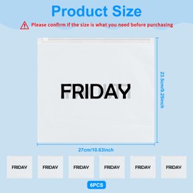 Packing Cubes Days of the Week,6Pcs Friday Frosted Travel Organizer Pouches Packing Cubes Packing Organizers Days of Week Travel Pouches for Suitcase Vacations Home Storage and Organizing Bag