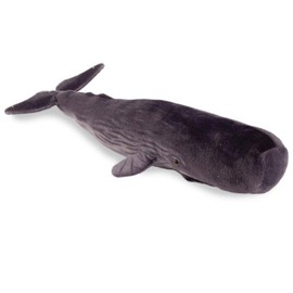 Real Planet™ Gray Sperm Whale Realistic Plush Stuffed Animal - Size: 32.5", Color: Gray