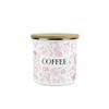 Purely Home Wild Rabbits Coffee Canister - Pink Metal Enamel