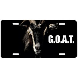 Greatest of All Time G.O.A.T. Decorative Car Front Sublimated License Plate, 0.025 inch(0.65mm) Thickness 6"x12" inch-GOAT-1022
