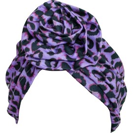 TouchUps Hair Bun Cap Hair Protection Head Wrap Hairbun Cap Wrap African Turban Pattern Headwrap Headscarf Purple