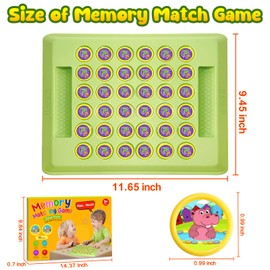 Memory Matching Board Game for Kids: 36 PCS Animal Matching Chess for Kids Games 18 Pairs Memory Cards for Toddlers - Preschool Educational Learning Activities for Boys Girls Family Board Game