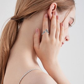 Chanterelle Mushroom Rings For Women Sterling Silver Vintage Cute Adjustable Open Wrap Ring Jewelry