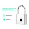 Smart Fingerprint Padlock Rechargeable Keyless 10 Fingerprints Morse Code Emergency