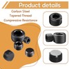 zDwfDc 65PCS 6 Size Black Carbon Steel NPT Pipe Fittings,