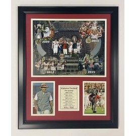 Legends Never Die Alabama Crimson Tide - Football Dynasty - Framed 18"x22" Double Matted Photos, Inc.