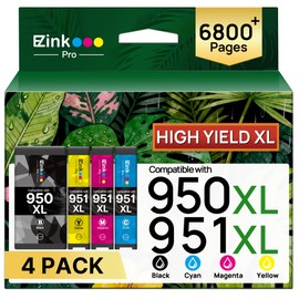 950XL 951XL Ink Cartridge 950 951 Combo Pack Compatible for Pro 8600 4 Pack