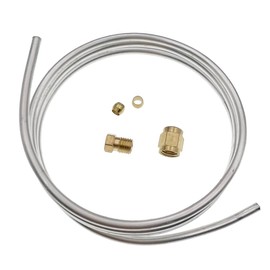 Meter Star 0.16"(4mm) Aluminum Tubing Kit,Gas Pilot Tubing Kit with Compression Olive Fittings M8x1 Female and Male Nuts, Valve Pilot Burner Tube Pipe Assembly,Length 39.5 Inch
