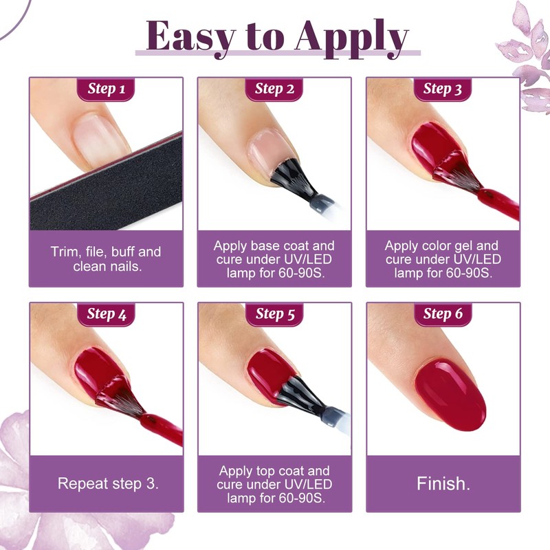 JODSONE 32+4 Pcs Gel Nail Polish Kit Soak Off Gel