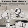 Biaungdo 4 Pack NPT 1/4" Cable Gland Waterproof, Stainless Steel