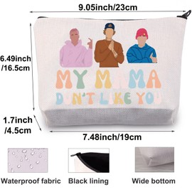 BWWKTOP My Mama Don't Like You Song Lyrics Makeup Bag Singer Album Gifts Singer Merchandise Music Lover Zipper Pouch Bag (Mama Don't Like)