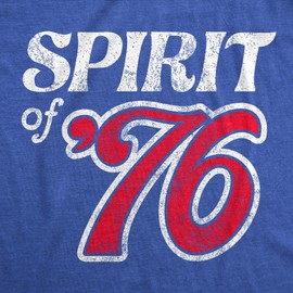 Mens Spirit of 76 T Shirt Funny Fourth of July Party Patriotic 1776 Tee for Guys Funny T Shirts Patriotic Apparel for Men Novelty Tees for Guys Royal - 76 4XL
