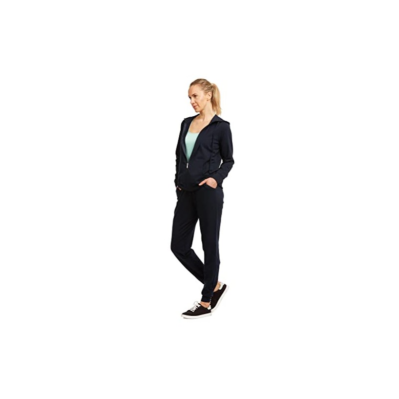 Sofra - chamarra fina con capucha para mujer, Conjunto azul
