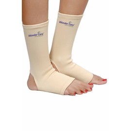 Wonder Care Knöchelbandage, für Verstauchungen, Fußkettchen, Verletzungen, Plantarfasziitis, Knöchelschmerzlinderung, für Männer und Frauen, Achillessehne (Paar) (M)