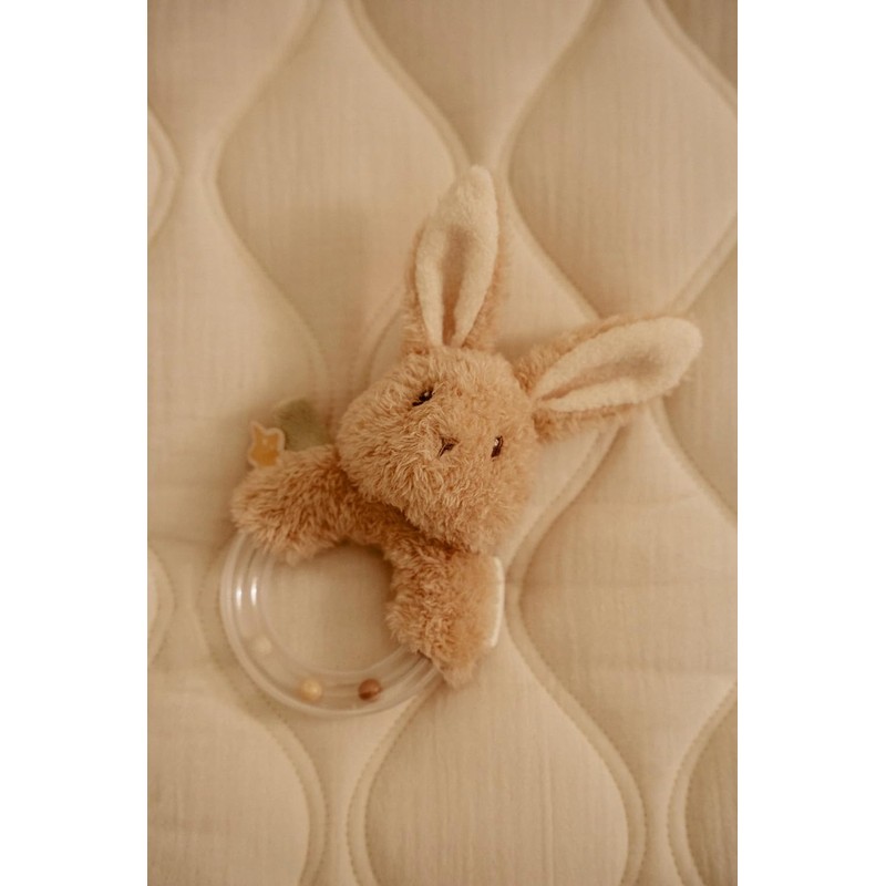 Little Dutch Baby Bunny 8414 Ring Rattle Newborn Naturals Beige