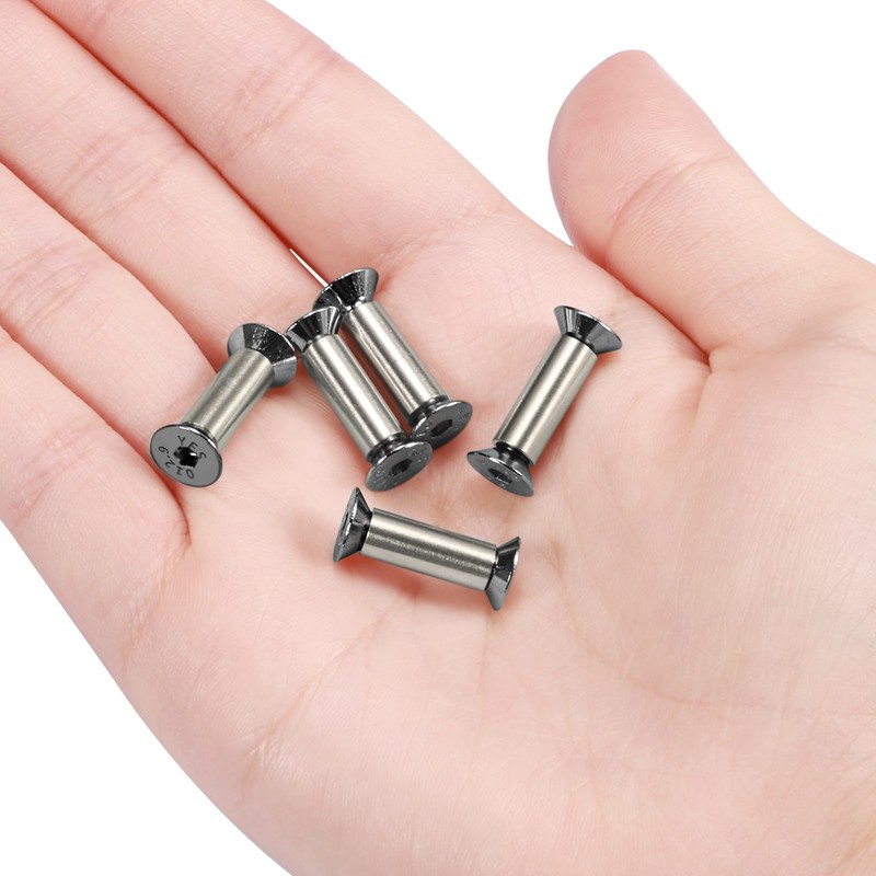 10 Packs Knife Handle Screws Rivets Bolts Fasteners,Hex Flat Head