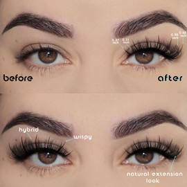 APCYUST Mink Lashes Wispy Eyelashes Natural Fake Lash Pack Fluffy Lashes False Short Strips Eyelash 3D Cat Eye Pestañas Cluster Set that Looks Like Extensions for Daily Makeup (Hybrid+Wispy Lash)