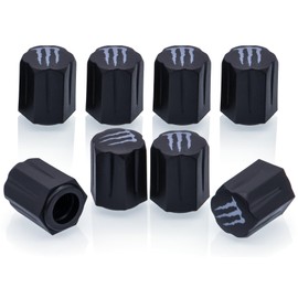 MEAJOO 8PCS Claw Tire Valve Stem Caps, Car Tire Air Cap, Corrosion Resistant Leak-Proof Wheel Valve Cover, Universal Stem Covers/Dust Caps for Cars, Trucks, Bikes, Motorcycles, Bicycles(Black)