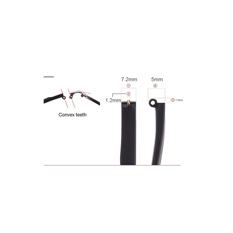 QYAJS Eyeglasses Repair Replacement Arms Glasses Temple Eyewear TR 90