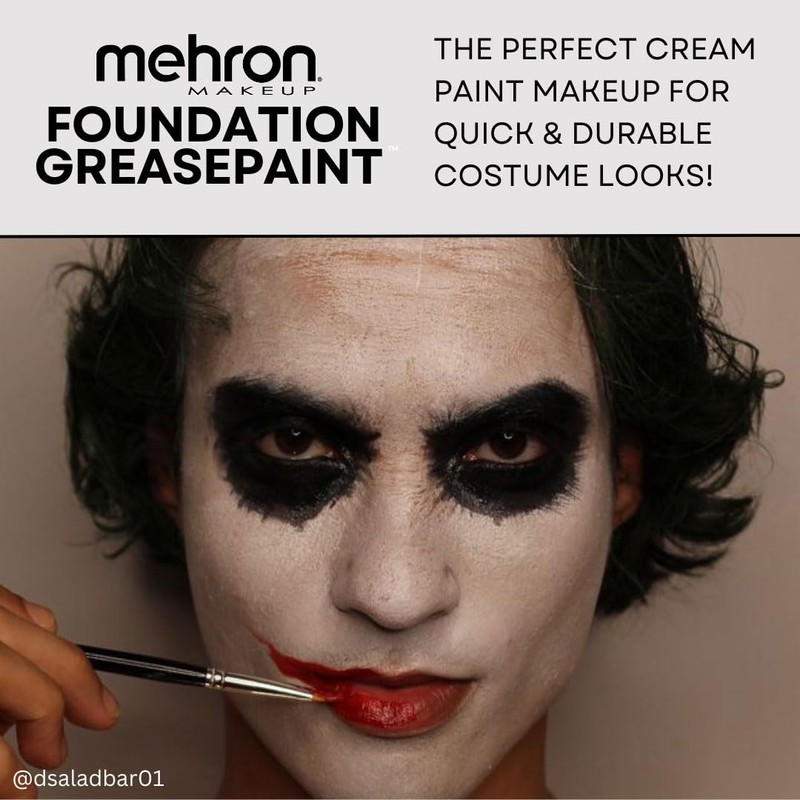 Mehron Makeup Foundation Greasepaint Stage, Face Paint, Body Paint, Halloween