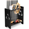 Pool Stick Holder Floor Stand- Billiards Pool Cue Rack Oak